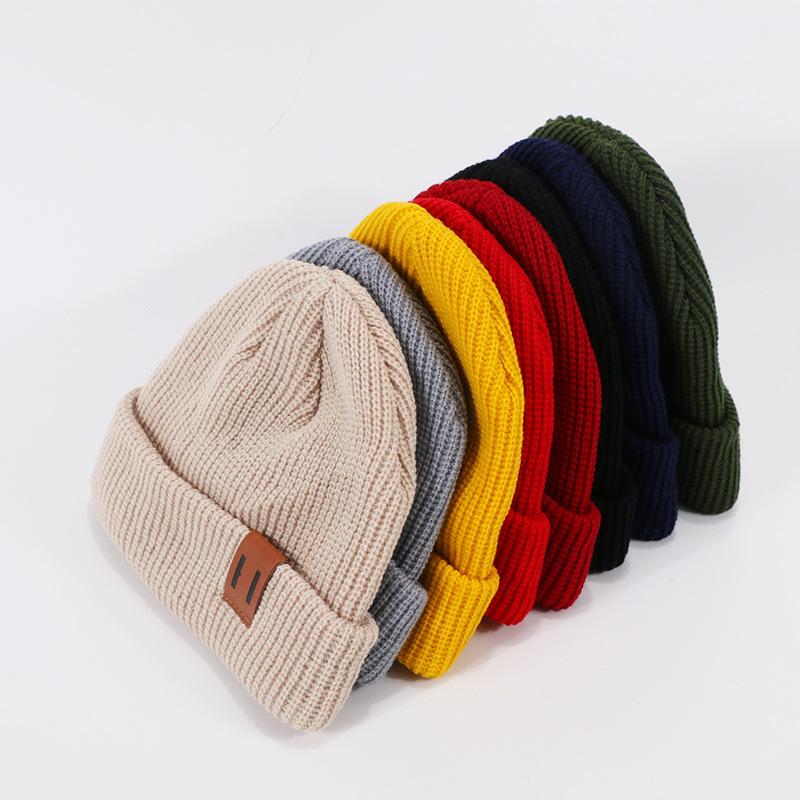 1 Pc Fashion Winter Knitted Beanie Hats for Men and Women Unisex Beanie Hat Hip Hop Cuffed Short Hat Warm Ribbed Bucket Hat, Multiple Colors to Choose