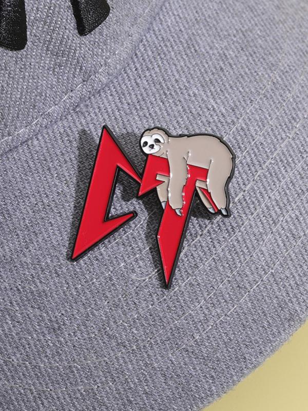 Cute Sloth Design Brooch, Cartoon Animal Design Badge for Clothes & Hat & Backpack Decor, Fashionable Kawaii Accessories As Gift for Men & Women