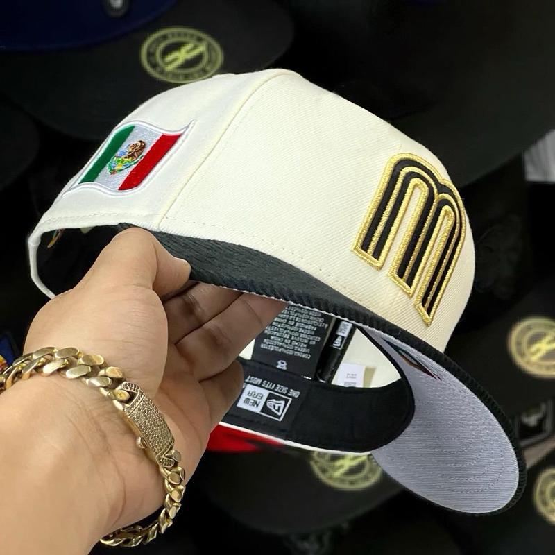 Unisex Khaki Fabric Baseball Caps for men and women with Embroidered letter 'M', Full Tags and Labels, Fashionable Cap with adjustable size, Fitted Baseball Caps