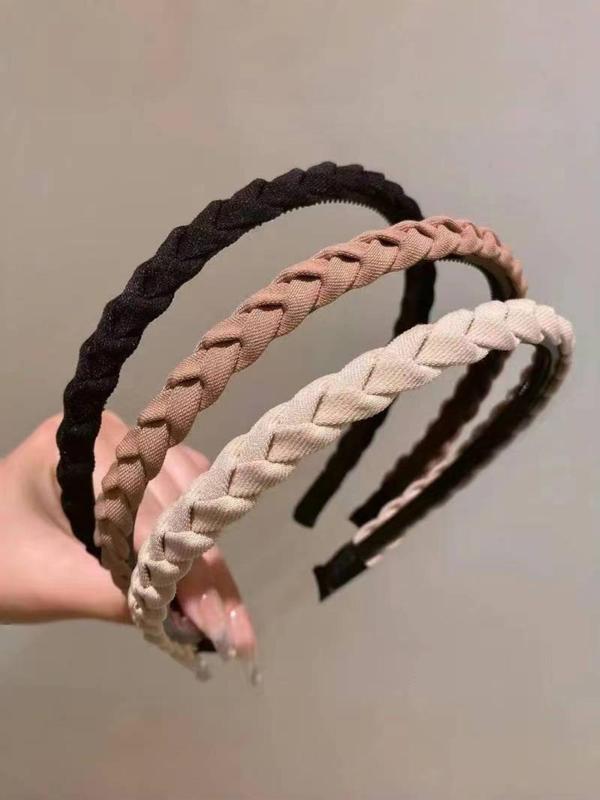 Women's Elegant Braided Textured Design Hair Hoop, Trendy Minimalist Hair Hoop, Chic All-match Hair Accessories for Hairstyle Decor