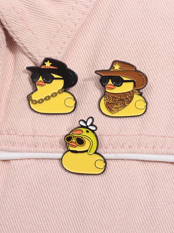 Cartoon Duck Design Brooch, Cute Animal Design Brooch, Fashion Accessories for Women & Men, Trendy All-match & Exquisite Brooch for Birthday Gift