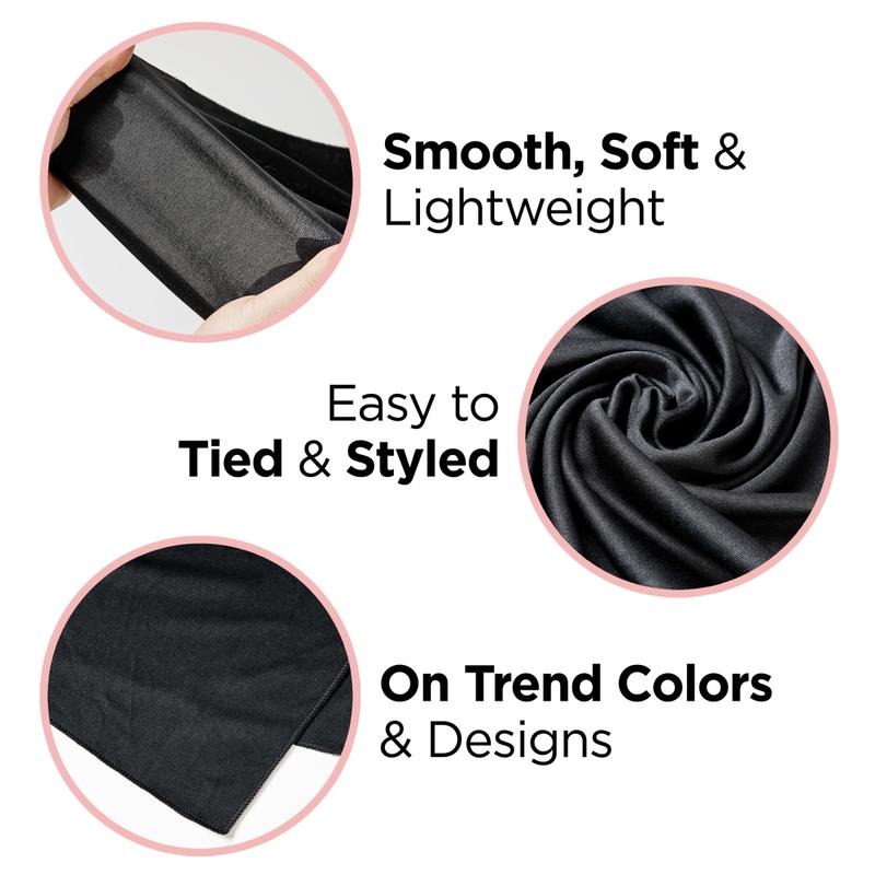 KISS Colors & Care Satin Wrap Scarf - Black