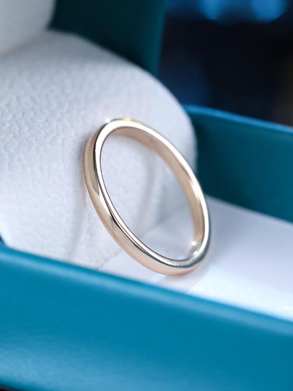 Unisex Simple Plain Copper Ring, Fashion Accessories for Women Men, Elegant All-match Fashion Accessories for Daily & Party Decoration, Exquisite Jewelry for Birthday Gifts