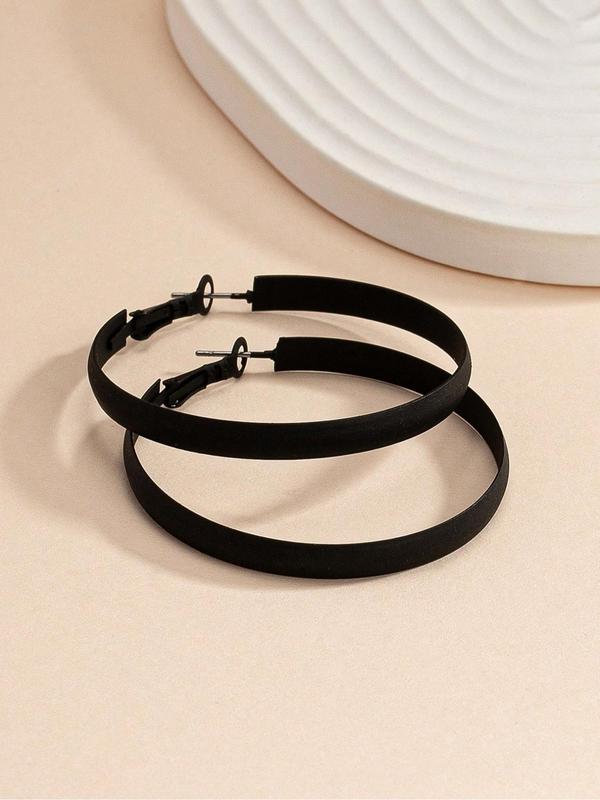 Simple Plain Color Hoop Earrings (1 Pair), Casual Jewelry for Women, Fashion Jewelry for Party, Daily Clothing Decor, Trendy All-match & Exquisite Jewelry for Birthday Gift