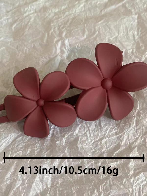 Minimalist Temperament Flower Design Hair Clips, Fashionable Hair Accessories for Women & Girls, Cute Lovely Hairwear for Daily Used