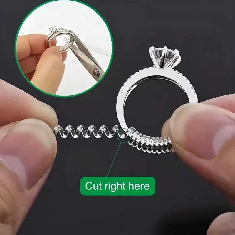 Transparent Coil Adjusters, 3 Counts set Fashionable Ring Adjusters for Women & Men