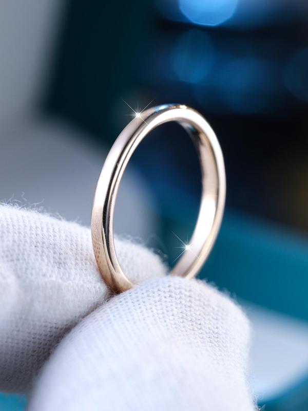 Unisex Simple Plain Copper Ring, Fashion Accessories for Women Men, Elegant All-match Fashion Accessories for Daily & Party Decoration, Exquisite Jewelry for Birthday Gifts