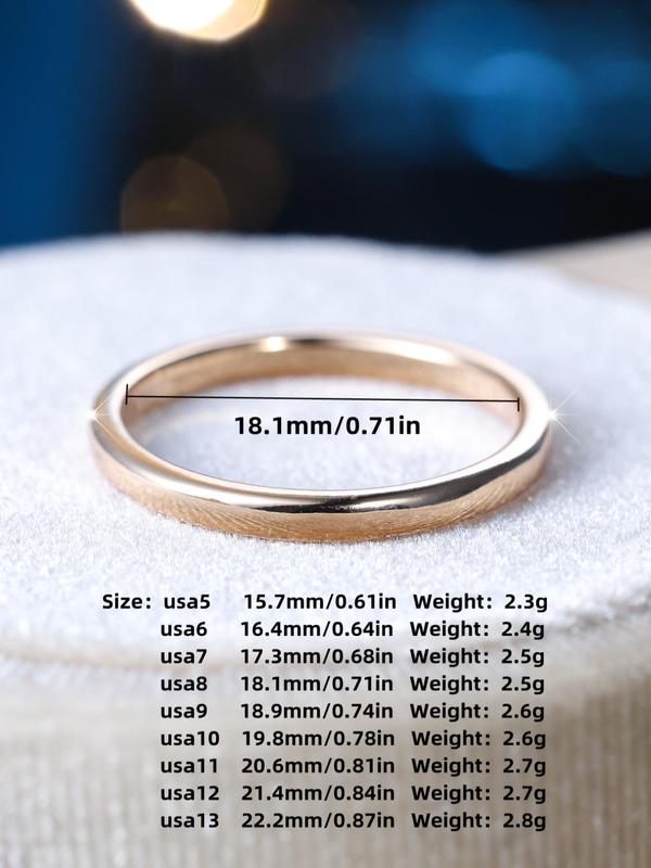 Unisex Simple Plain Copper Ring, Fashion Accessories for Women Men, Elegant All-match Fashion Accessories for Daily & Party Decoration, Exquisite Jewelry for Birthday Gifts