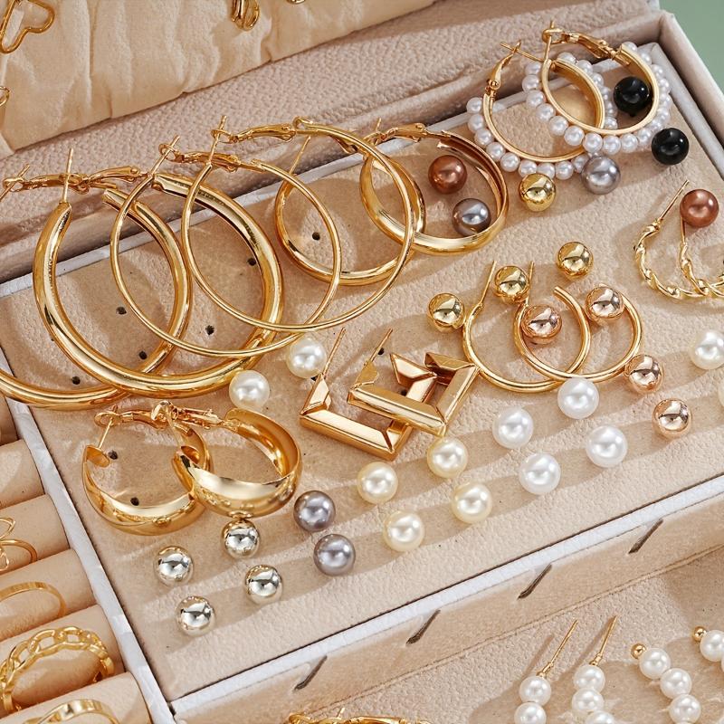 86pcs Chic Jewelry Set, Including Necklaces, Earrings, Rings, Match Daily Outfits Party Accessories Casual Dating Decor (No Box) necklace