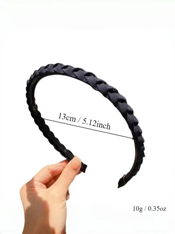 Women's Elegant Braided Textured Design Hair Hoop, Trendy Minimalist Hair Hoop, Chic All-match Hair Accessories for Hairstyle Decor