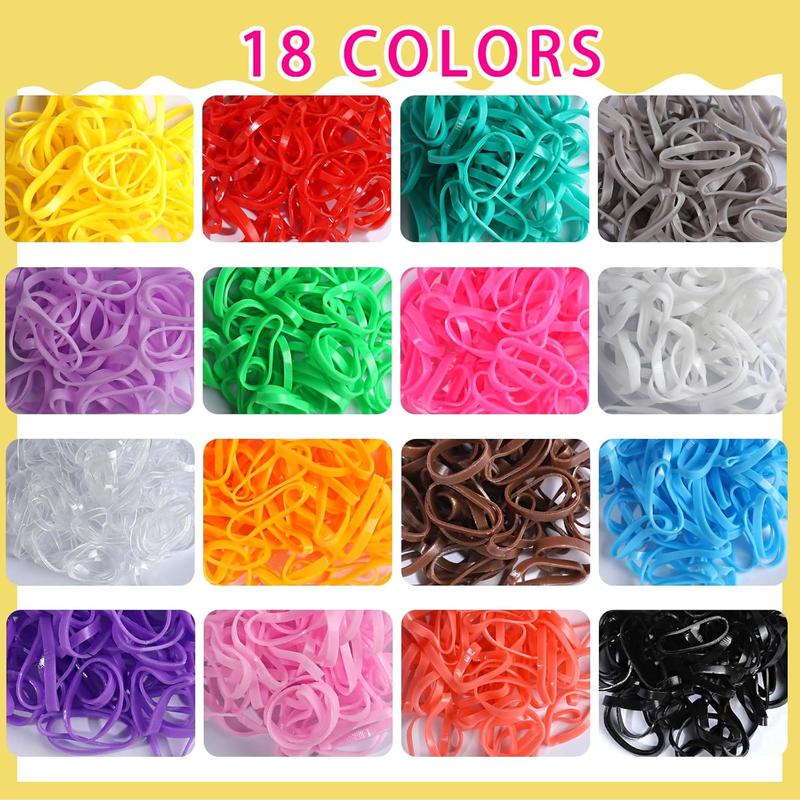 Hair Accessories Set: Colorful Rubber Bands, Cotton Hair Ties, Ponytail Holders, Hair Clips with Organizer Box for Girls,