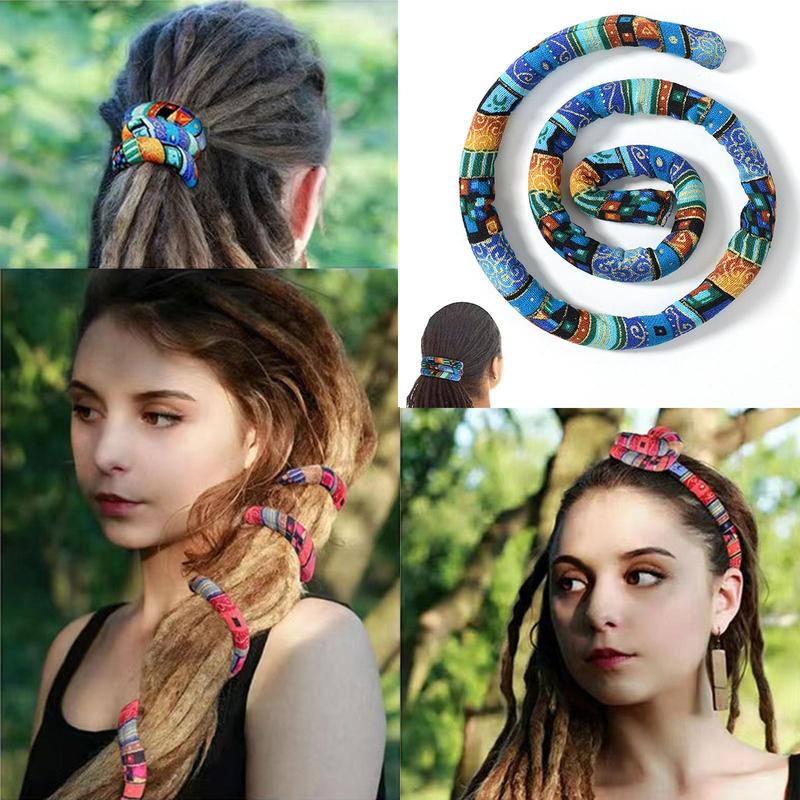 Spiral Hair Tie, 3 Counts set Heatless Hair Tie, Hair Styling Tool for Women & Men, Durable Fabric, with Strong Wire, Boho Style Accessories