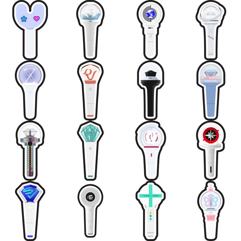 KPop Lightstick Acrylic Pins 1.5