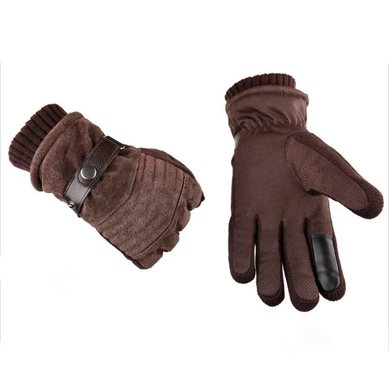 Touch Screen Winter Warm Men's Gloves Genuine Leather Casual Gloves Mittens for Men Outdoor Sport Full Finger Glove