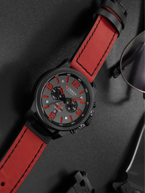 Men's Business Fashion Round Dial Analog Quartz Watch, Fashion Watch for Party, Daily Clothing Decor, Trendy All-match & Exquisite Watch for Birthday Gift with Box