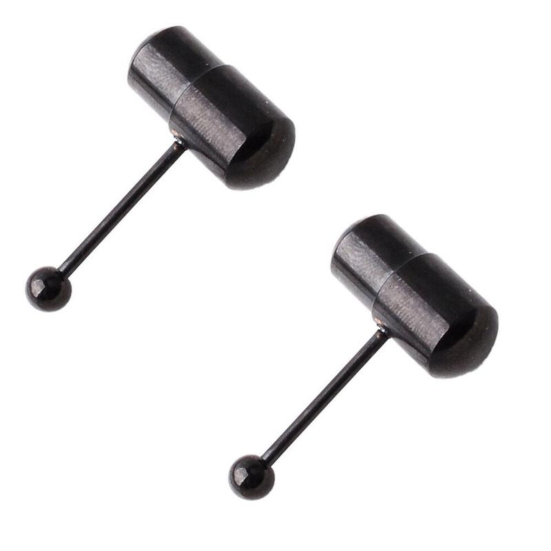 US 1-2 Pack Vibrating Tongue Ring Stainless Steel Punk Tongue Bar Body Piercing