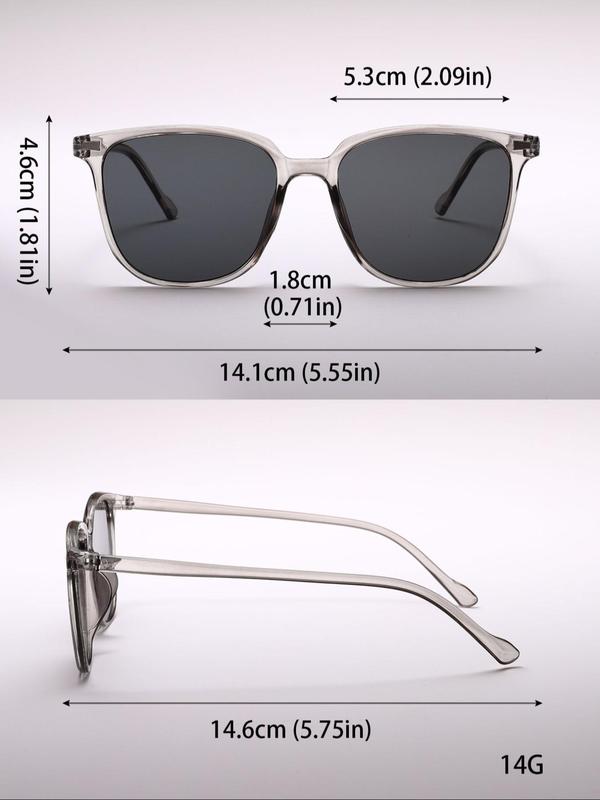 Square Frame Design Sunglasses, Simple Style Sunglasses for Women and Men, Fashion Sunglasses for Outdoor Sports or Daily Use, Travel Accessories