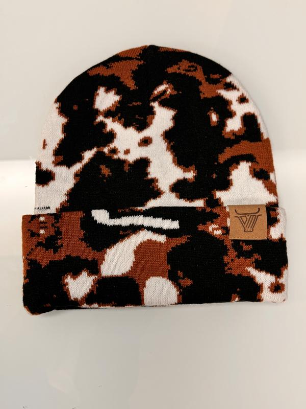 Dani Morgans Cow Print Beanie