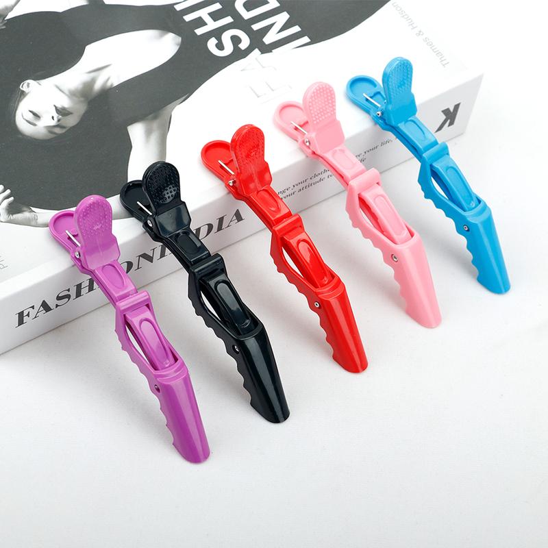 Wig Clip Non Slip(Random Color) Alligator HairClips Hot Dye Clip Hairdressing