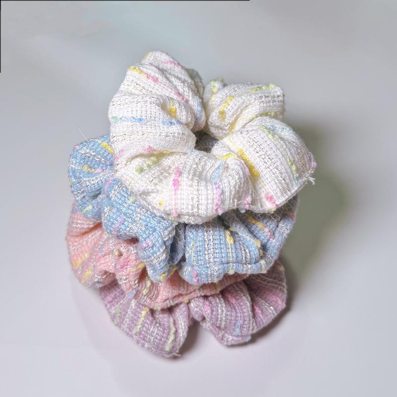 Sweet Candy Delight Fabric Hair Scrunchie