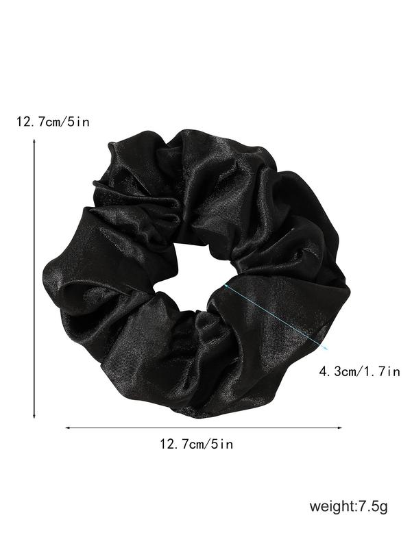 8pcs Plain Ruched Satin Scrunchie