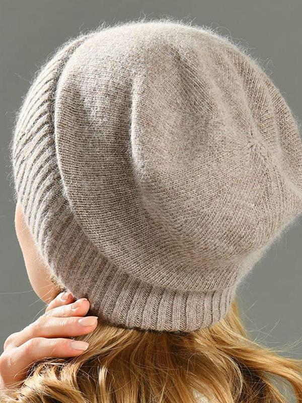 Solid Color Beanie Hat, Casual Soft Comfortable Beanie Hat for Fall & Winter, Warm Hat for Men & Women