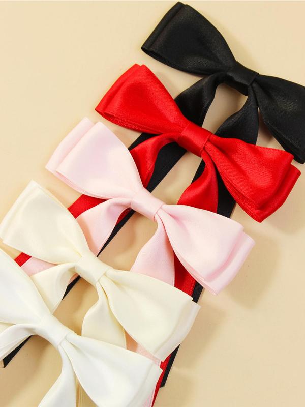 Bow Decor Hair Clip, Long Ribbon Decor Hair Clips for Women & Girls, Simple Headwear for Prom Hairstyles 2024, Fashion Hair Accessories for Party, Daily Decor