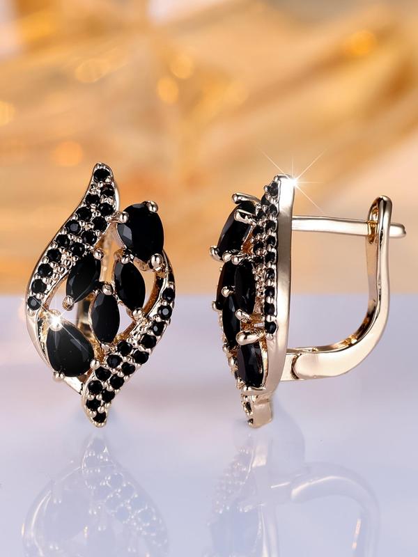 Elegant Rhinestone Decorated Stud Earrings, Fashionable Jewelry for Women for Party, Daily Clothing Decor, Trendy All-match & Exquisite Jewelry for Birthday Gift