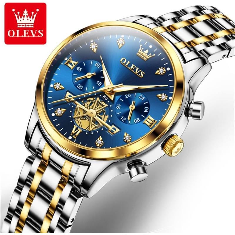 OLEVS Women Watches Luxury Diamond Wrist Watches for Women Gold and Silver Stainless Steel Waterproof with Date Quartz Ladies Watch