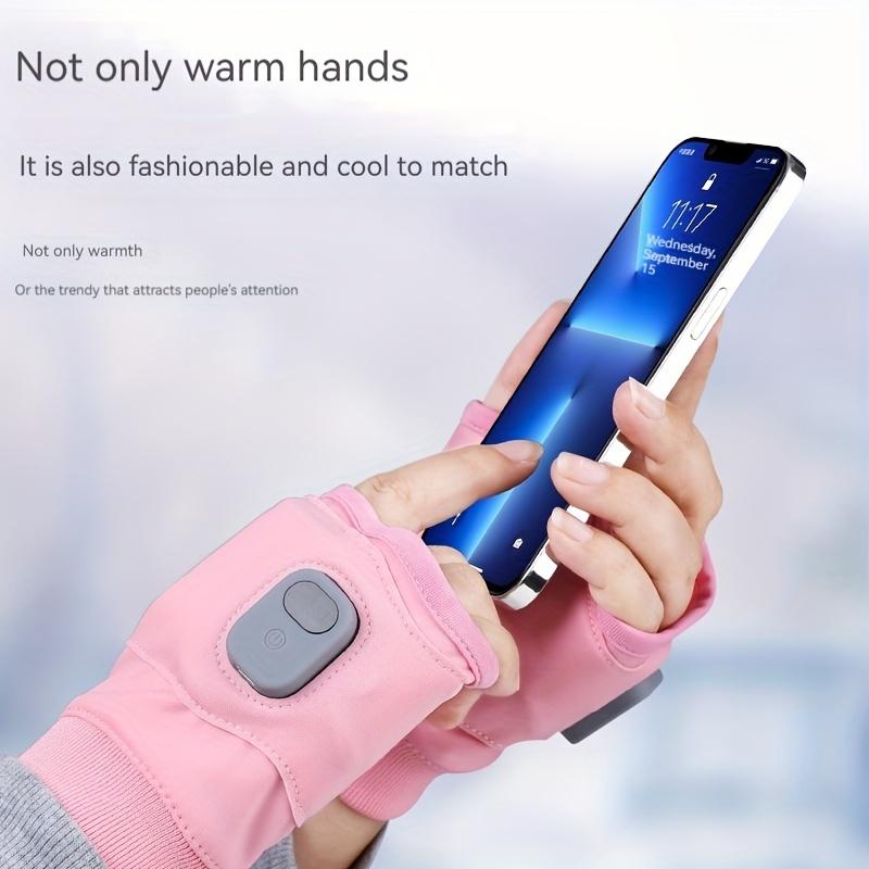 USB Charging Heated Hand Warmer Gloves - Dual-Function Design for All-Day Comfort, Lithium Polymer Battery, Adjustable 3-Level Temperature Control, Quick Heating, Portable for Valentine's Day, Easter, Women's Day, Mother's Day, Independence scroll ring