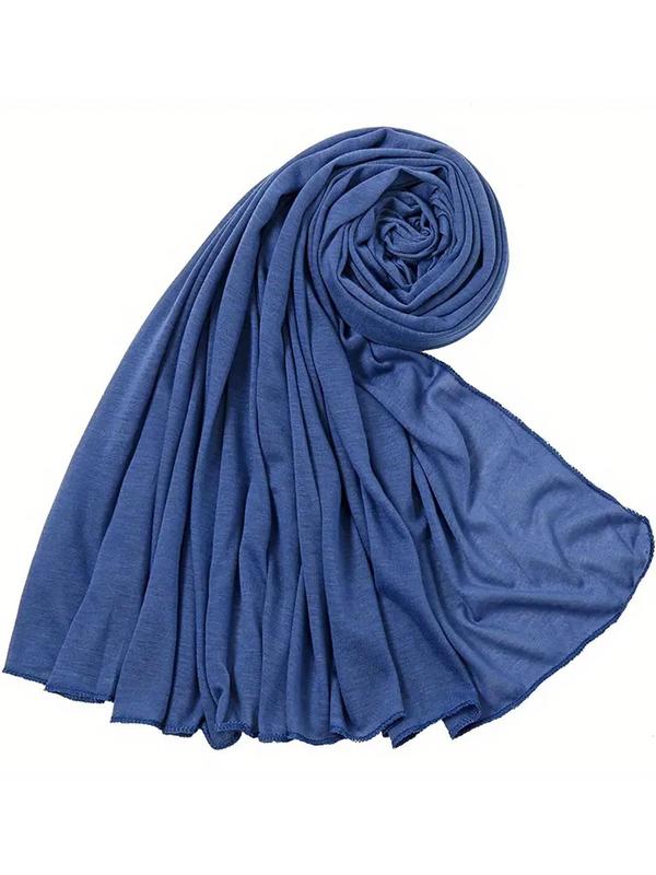 Women's Solid Matching Head Wrap Scarf, Boho Casual Headscarf for Daily Wear, Women's Long Scarf for All Seasons