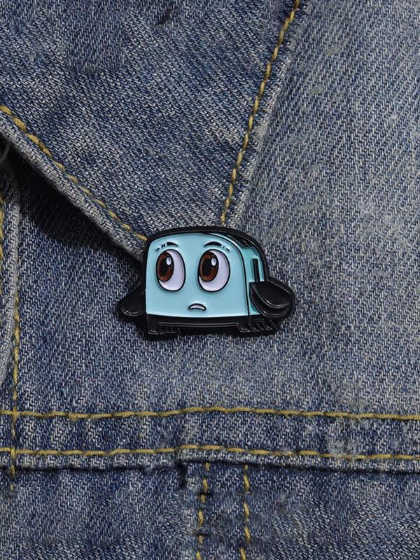 Cute Cartoon Bread Machine Design Brooch, Fashion Brooch for Daily Clothing Decor,  Enamel Pin Suitable for Backpacks, Jeans, Scarves, Hats Decoration