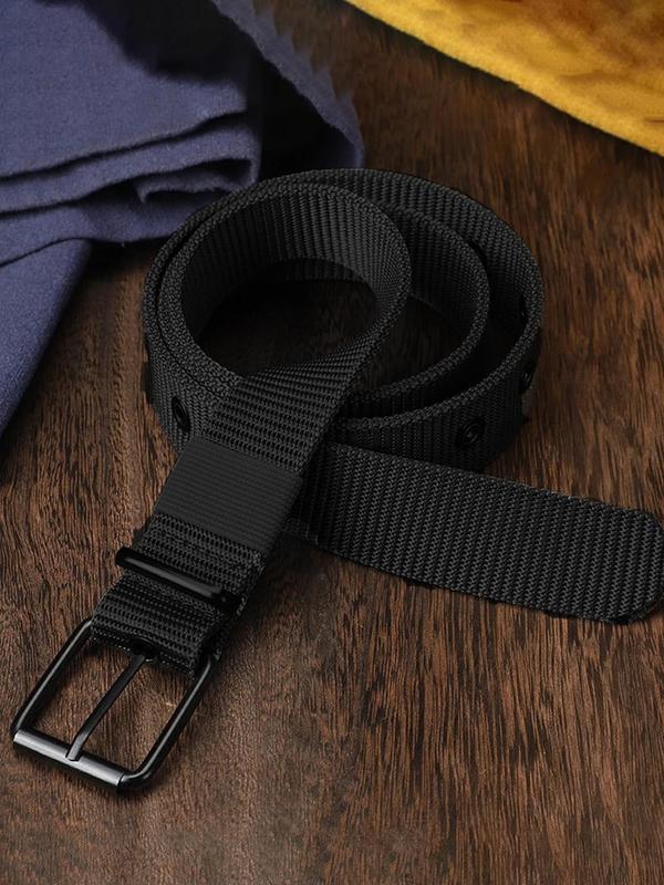 Men's Simple Style Plain Color Belt, Casual Trendy Belt for Daily & Party Decoration, Fashion Belt for Daily Clothing Decor, Trendy All-match & Exquisite Belt for Gift