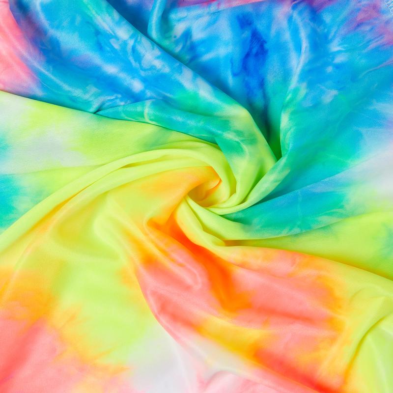 KISS Colors & Care Soft Satin Wrap Scarf - Tie Dye