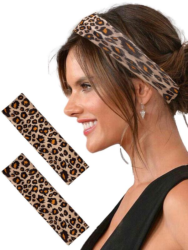 Boho Style Leopard Print Hair Band, Fashionable Hair Accessories for Women & Girls, Casual Versatile Hair Accessories for Daily Wear