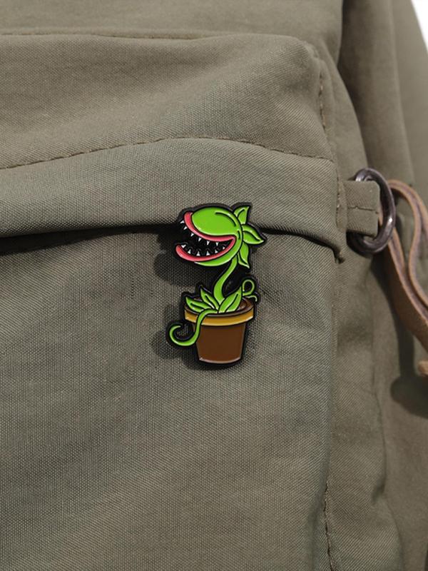 Cute Cartoon Plant Design Brooch, Fashion Alloy Badge for Daily Clothing Decor, Trendy All-match & Exquisite Brooch for Birthday Gift