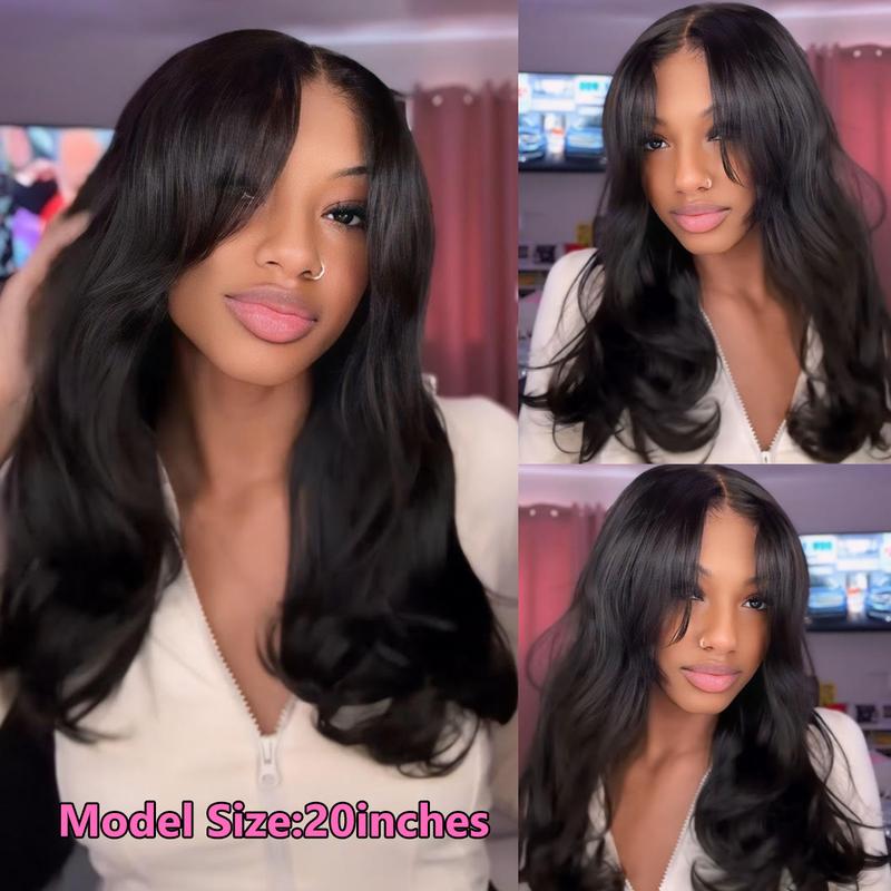 Jessie's Wig Face Framing Curtain Bangs Glueless Wig With Layers Pre Everything 9X6 7X5 Lace Wig For Women