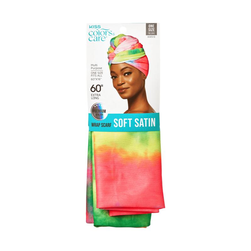 KISS Colors & Care Soft Satin Wrap Scarf - Tie Dye