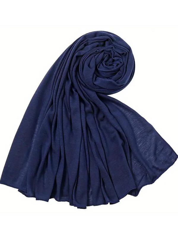 Women's Solid Matching Head Wrap Scarf, Boho Casual Headscarf for Daily Wear, Women's Long Scarf for All Seasons