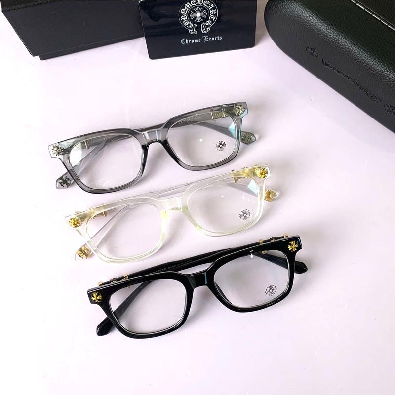 Retro street Chr0meHeartx glasses, trendy glasses for men and women, black classic glasses