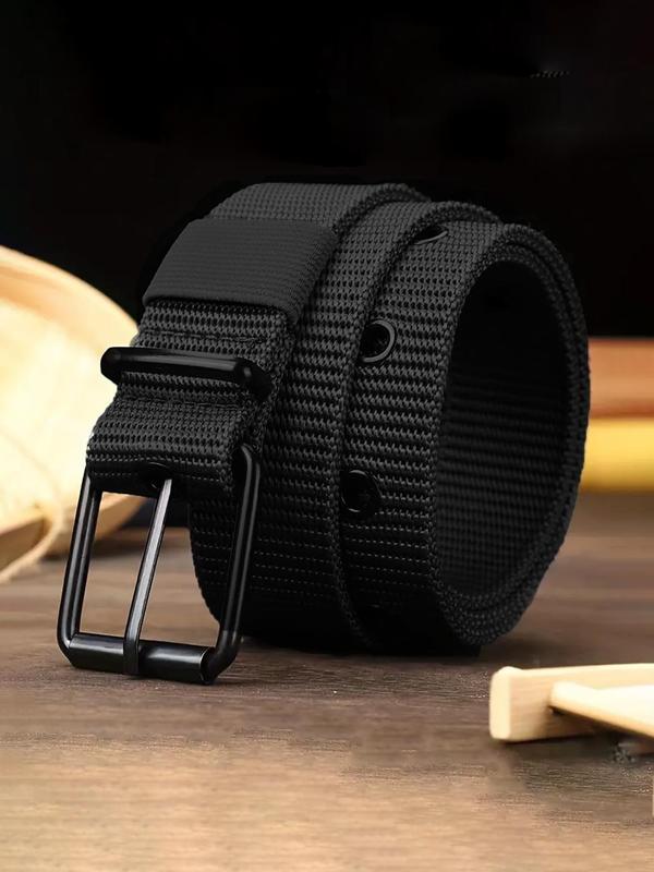 Men's Simple Style Plain Color Belt, Casual Trendy Belt for Daily & Party Decoration, Fashion Belt for Daily Clothing Decor, Trendy All-match & Exquisite Belt for Gift