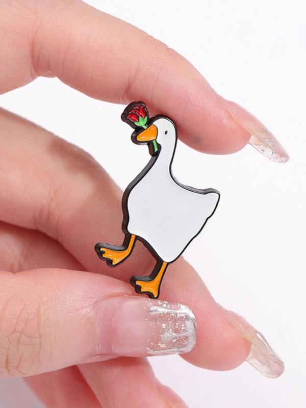 Cute Duck Design Brooch, Fashion Alloy Badge for Backpack & Hat & Clothes Collar, Trendy All-match & Exquisite Brooch for Birthday Gift