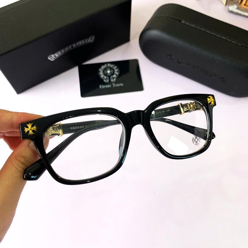 Retro street Chr0meHeartx glasses, trendy glasses for men and women, black classic glasses