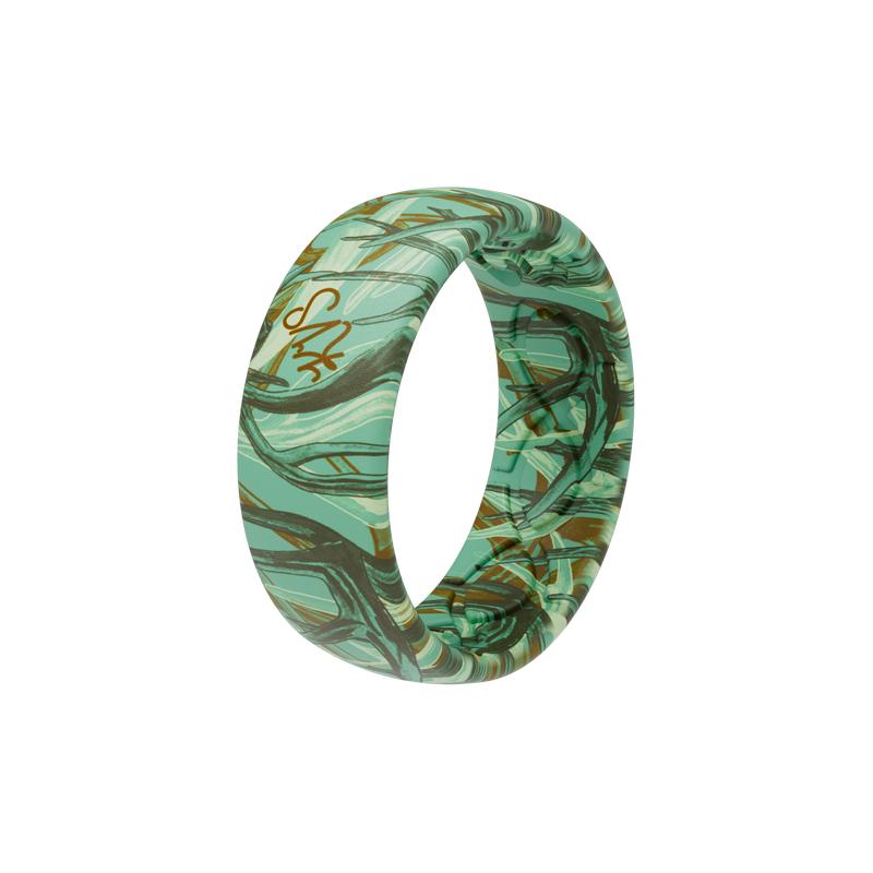 Katie Van Slyke Teal Antlers Ring