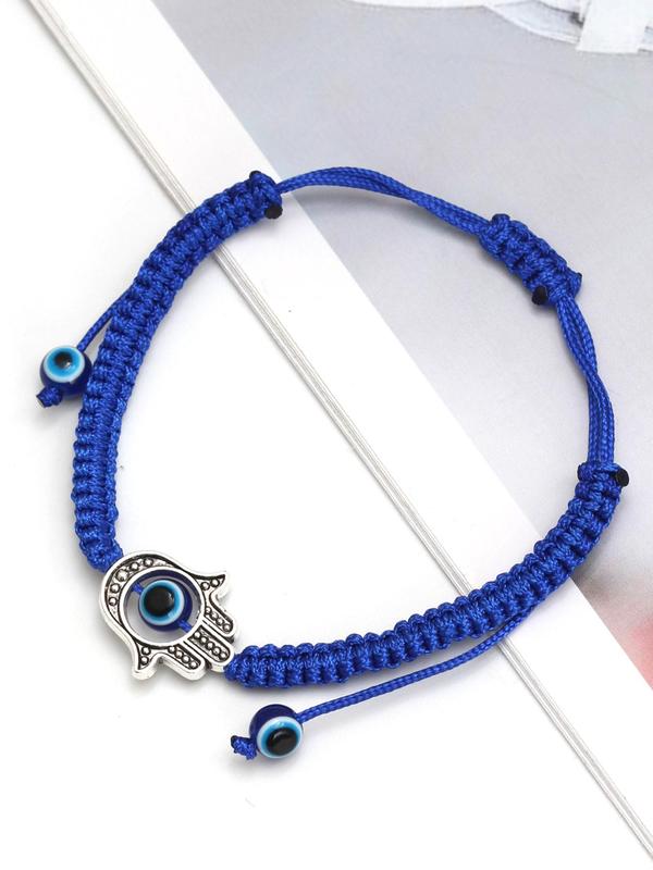 Braided Rope Eye Design Adjustable Bracelet,  Fashion Accessories for Women & Men for Party, Daily Clothing Decor, Trendy All-match & Exquisite Jewelry for Birthday Gift