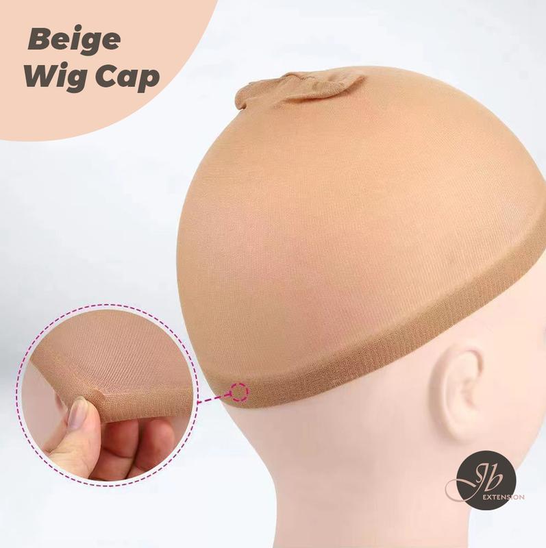 JBextension 1 Pieces Beige Wig Cap, Wig Caps for Women Lace Front Wig Stocking Caps for Wigs Nude Wig Cap Beige Wig Cap 1 Pcs