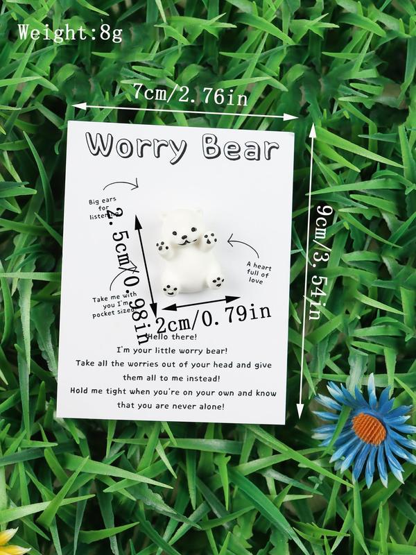 Cute Bear Design Pocket Hug, Long Distance Relationship Small Gift, Friendship Jewelry Accessory, Encouragement & Holiday Greeting for Men & Women