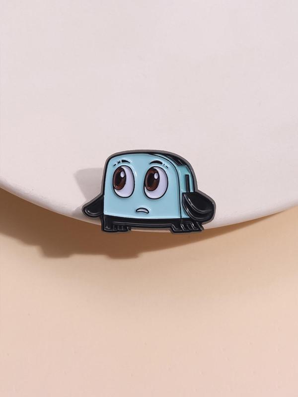 Cute Cartoon Bread Machine Design Brooch, Fashion Brooch for Daily Clothing Decor,  Enamel Pin Suitable for Backpacks, Jeans, Scarves, Hats Decoration