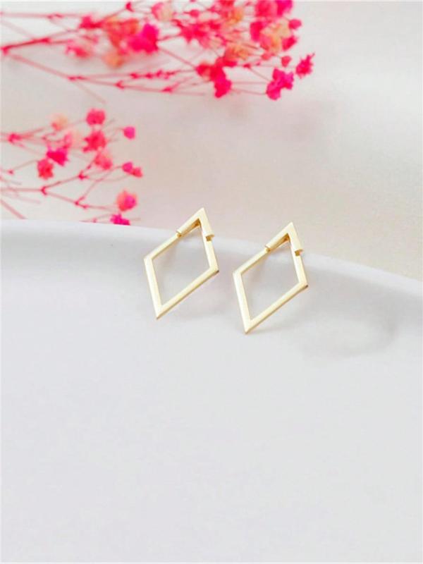 Geometric Design Earring Jacket, Designer Luxury Jewelry for Women & Girls, Casual Jewelry for Party, Daily Clothing Decor, Trendy for Birthday Gift, Fall Outfits, Fall Freshness Fall