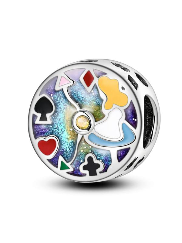 Creative Themed Charm Bead, Colorblock Enamel Charm Bead, Fashionable Jewelry Accessories for Women & Girls